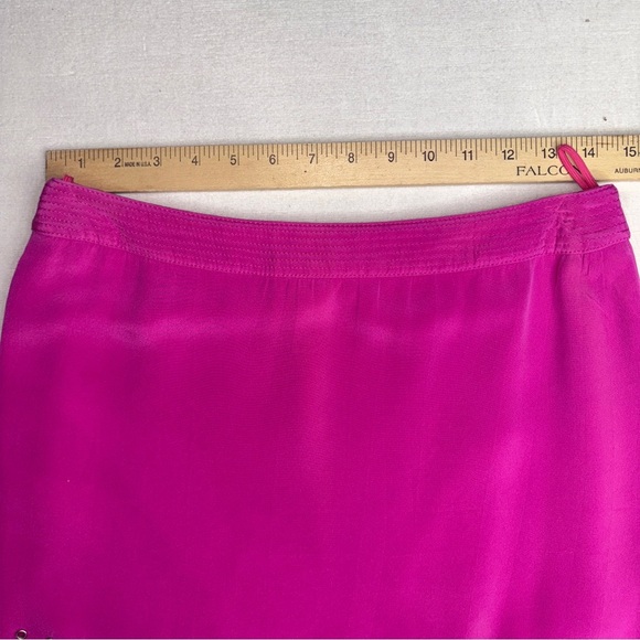 Versace Fuchsia Vintage Mini Skirt with Silver Grommets - Picture 10 of 11